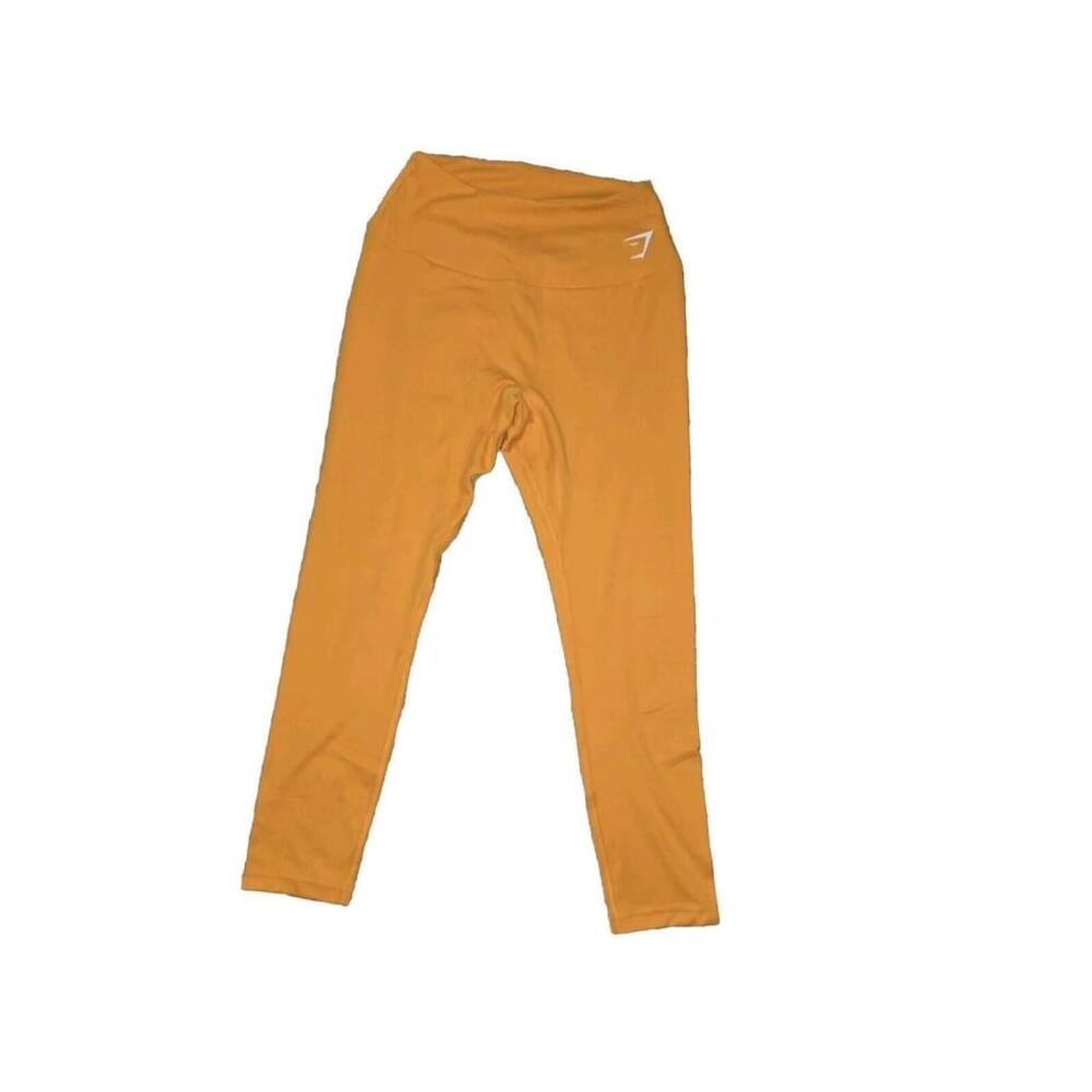 GymShark Womens SMALL Butter Soft Leggings Workout Pants Bright Orange